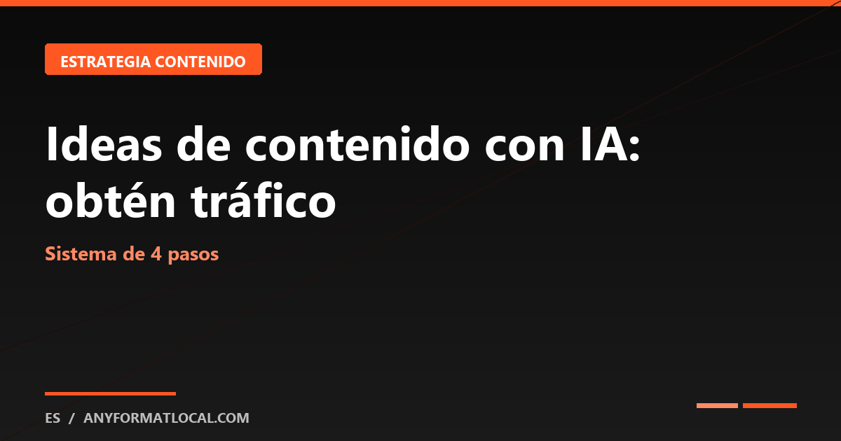 Estudio de contenido AI: ideas que dan tráfico real